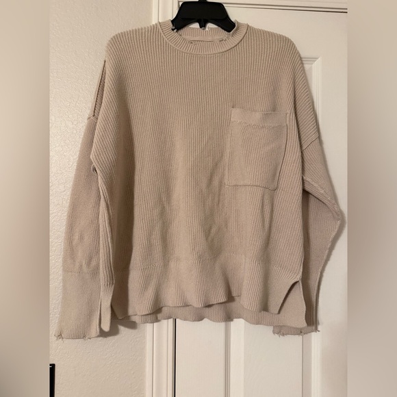 pistola Sweaters - Pistola Women's Beige Crewneck Sweater